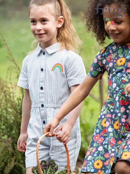 Frugi Blue 100% Organic Cotton Imogen Jumpsuit (F46814) | 48 € - 51 €