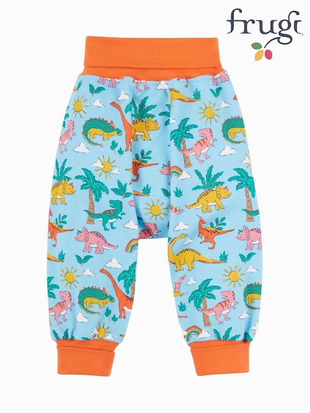 Frugi Blue Dinosaur Joggers - Kids' Trousers (F46817) | kr257 - kr286