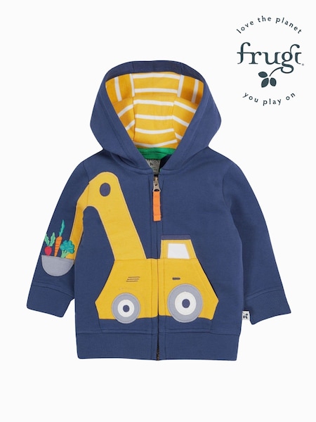 Sininen - Frugi Carbis 100% Organic Cotton Hoodie (F46836) | €60 - €66