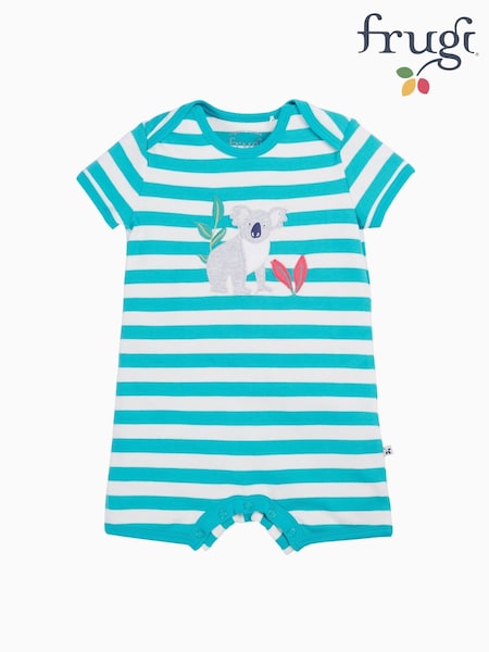 Blå - Frugi Baby Gul Rue 100% økologisk bomullsdrakt (F46842) | kr314 - kr343
