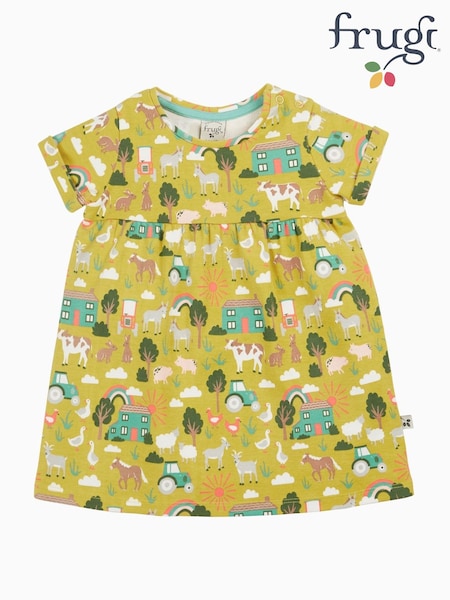 Frugi Kids Tallie White 100% Organic Cotton Dress (F46845) | 179 LEI - 194 LEI