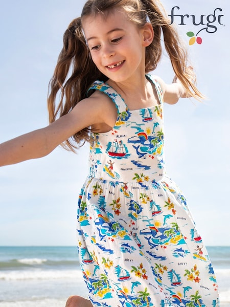 Frugi Girls Seraphina White Dress (F46862) | ‏181‏₪ - ‏191‏ ₪