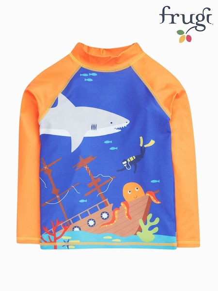 Oranžová - Frugi Rainbow Sun Safe Rash Vest - Swimwear (F46865) | €36 - €39