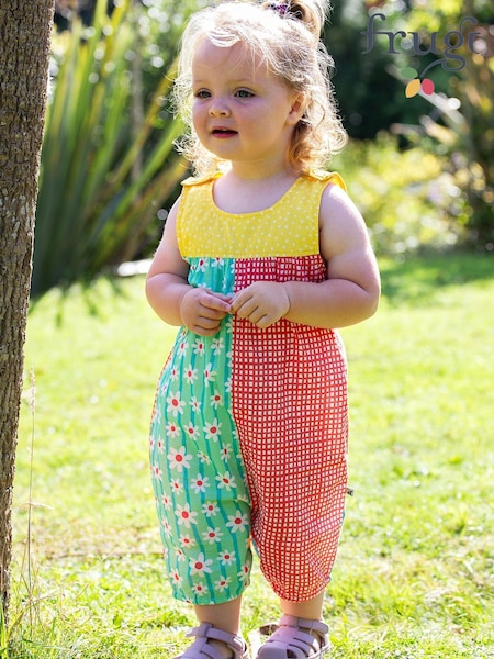 Frugi Green Summer Printed 100% Organic Cotton Dungarees (F46870) | 40 € - 42 €