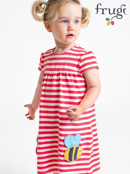 Frugi Pink Little Layla 100% Organic Cotton Dress (F46876) | 37 € - 40 €