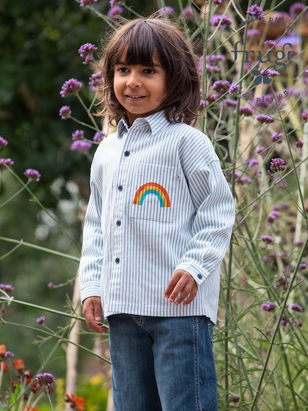Frugi Blue Lerryn Shacket 100% Organic Cotton Shirt (F46896) | €42 - €45