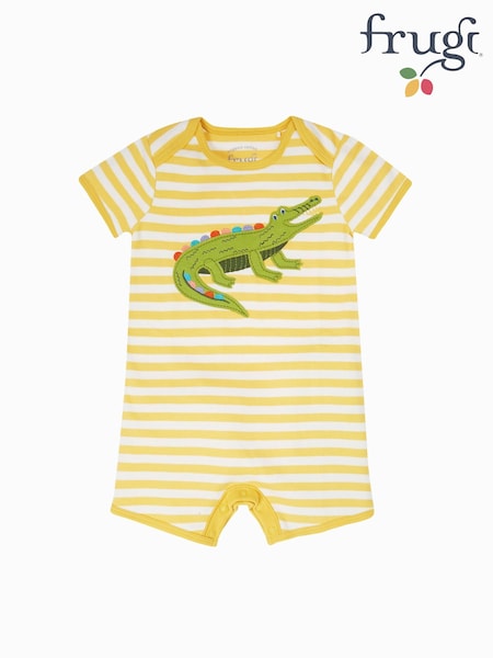 Gul - Frugi Baby Gul Rue 100% økologisk bomullsdrakt (F46901) | kr314 - kr343