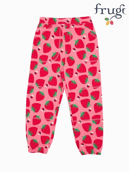 Frugi Pink Strawberry Joggers - Kids' Clothing (F46902) | €40 - €43