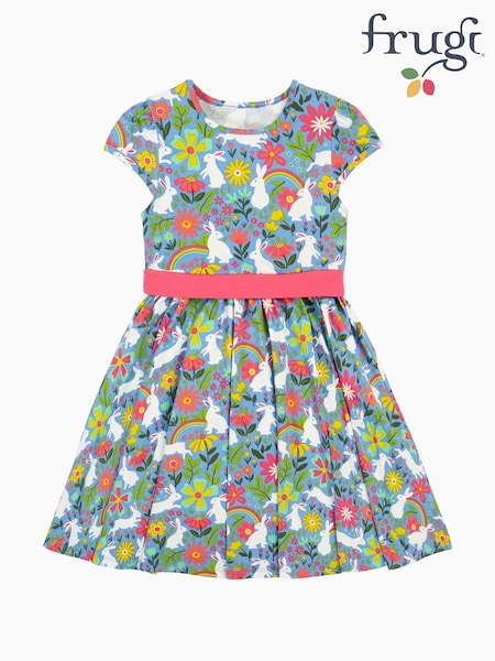 Frugi Blue Bunny Party Skater Dress (F46910) | 48 € - 51 €