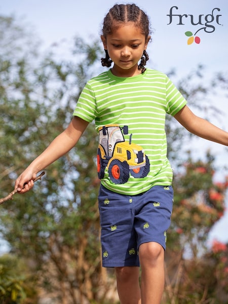 Frugi Green Sid Appliqué 100% Organic Cotton T-Shirt (F46913) | R$ 195 - R$ 215