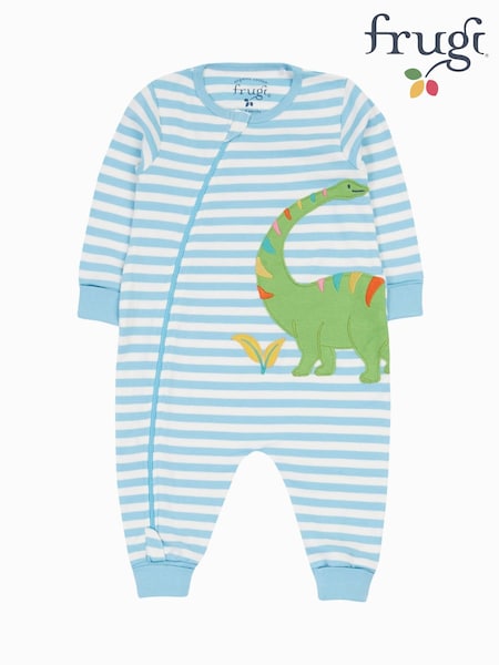 Frugi Blue Zelah Kimono Zip Romper (F46927) | 37 € - 40 €