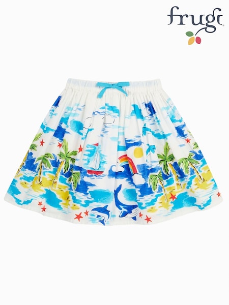 Frugi Girls Twirly Dream 100% Organic Cotton White Skirt (F46929) | 223 LEI - 238 LEI