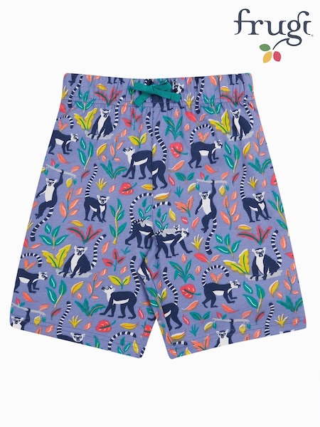 Frugi Purple Palmer Printed 100% Organic Cotton Shorts (F46953) | ₪91 - ₪101