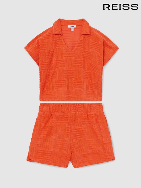 Reiss Orange Cyri Towelling Shirt And Shorts Set (F47043) | kr1 063