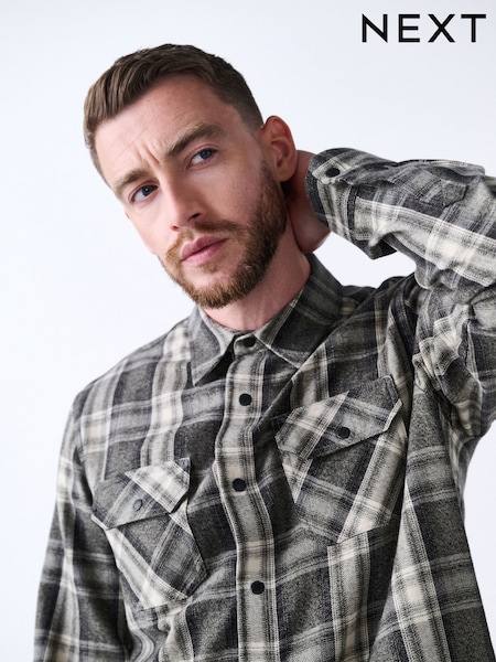Green Long Sleeve Check Shirt (F47083) | AED153