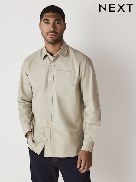 أخضر فاتح - تلبيس قياسي - Long Sleeve Oxford Shirt (F47088) | ‏114 د.إ.‏