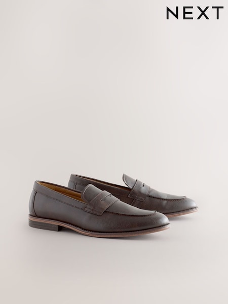 Brown Standard Fit Saddle Loafers (F47167) | €47