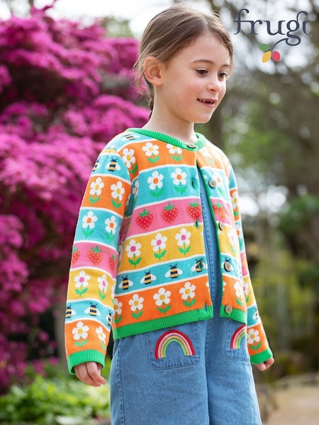 Frugi Rainbow Flower Fairisle Cardigan (F47238) | €49 - €55