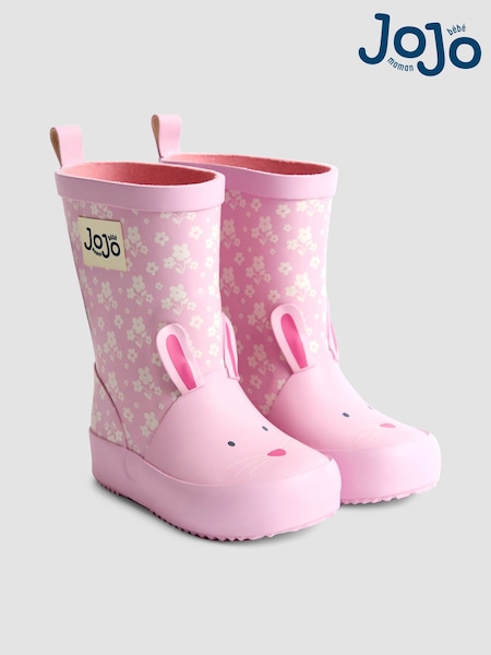 JoJo Maman Bébé Pink Bunny Floral Wellies (F47400) | € 38 - € 41