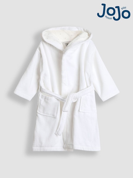 JoJo Maman Bébé White Character Towelling Bath Robe (F47425) | AED140