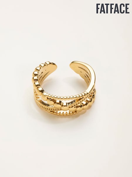 FatFace Gold Plated Waterproof Ring (F47499) | AED96