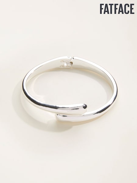 FatFace Silver Tone Hinged Bangle (F47507) | €19