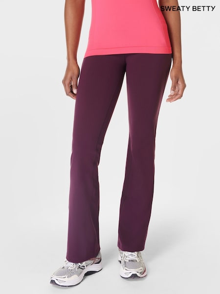 Sweaty Betty Purple 32 inch inside seam Power Workout Boot Cut Leggings (F47530) | ₪453