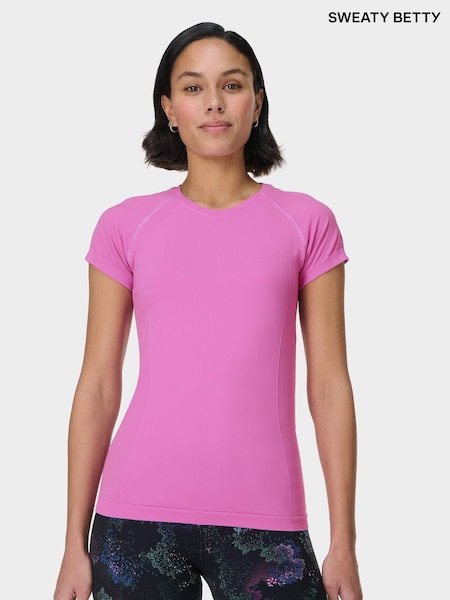 Sweaty Betty Pink Athlete Seamless Workout T-Shirt (F47594) | €59