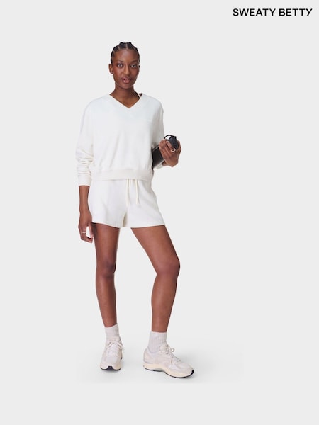 Sweaty Betty White Revive Boxy Shorts (F47602) | ₪251