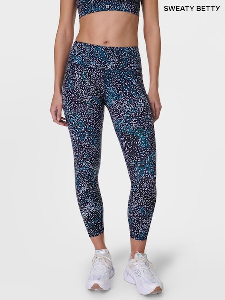 Sweaty Betty Navy Blue 7/8 Length Power Workout Leggings (F47637) | ₪443
