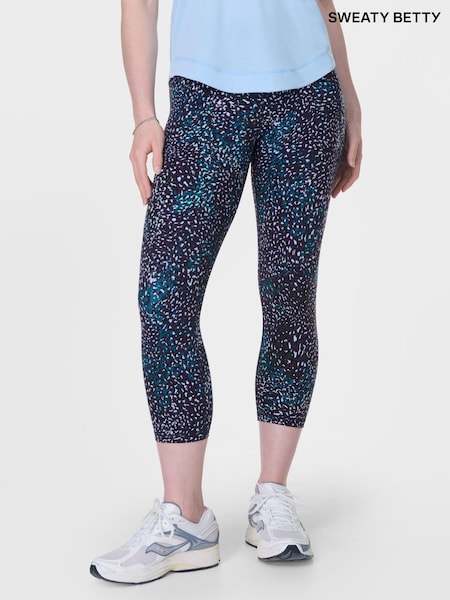 Sweaty Betty Light Blue Power Cropped Workout Leggings (F47644) | €102