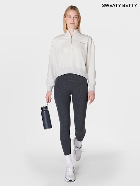 אפור - Sweaty Betty Power Embossed Workout Leggings (F47661) | ‏443‏₪