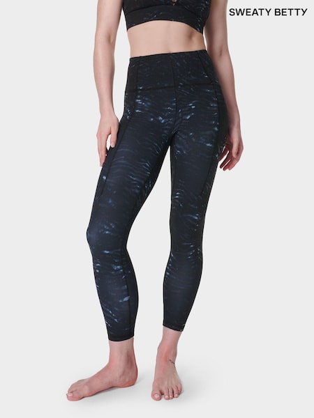 Sweaty Betty Blue 7/8 Length Power Pro Workout Leggings (F47663) | ₪443