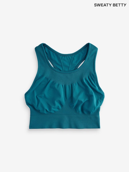 Sweaty Betty Light Blue Stamina Seamless Sports Bra (F47677) | R$ 345