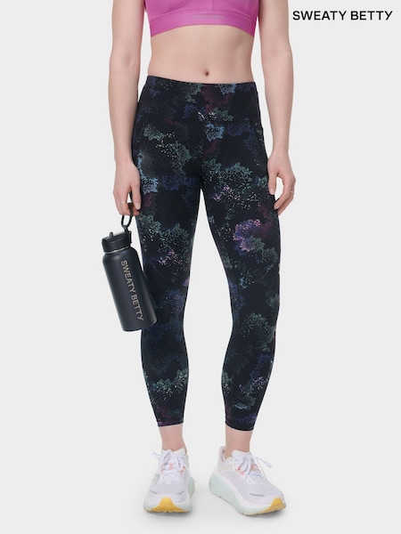 Sweaty Betty Chrome Black 7/8 Length Power Workout Leggings (F47683) | ₪443