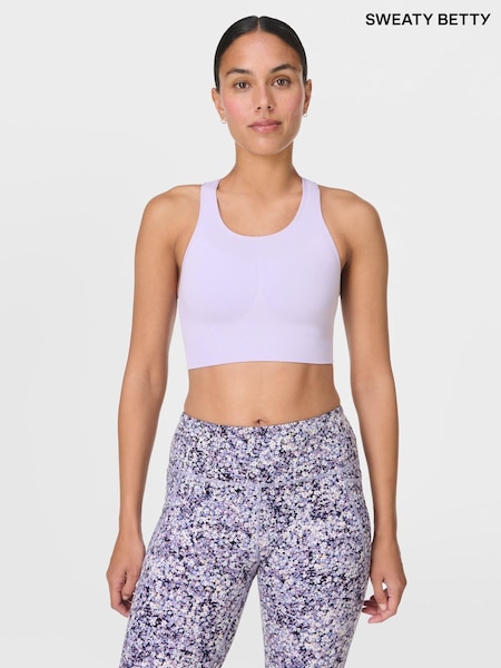 Sweaty Betty Light Purple Stamina Seamless Sports Bra (F47707) | €50