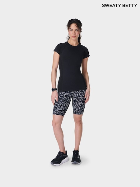 Sweaty Betty Black Zero Gravity 2.0 9" Running Print Shorts (F47722) | AZN 163