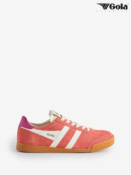 Hot Coral Off White Fuschia - Gola Womens Elan Trainers (F47942) | 127 €