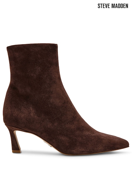 Steve Madden Lulah Leather Ankle Brown Boots (F48117) | €199
