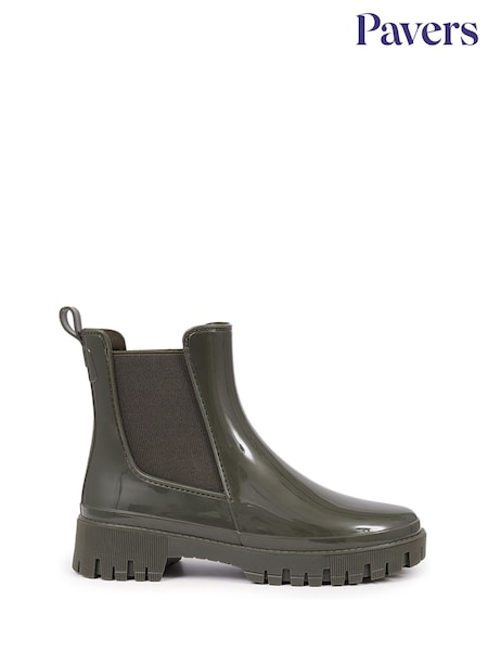 Pavers Green Ankle Wellington Boots (F48120) | ₪176