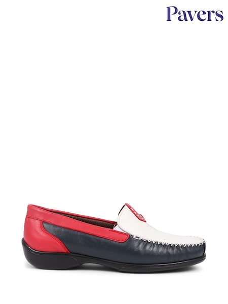 Pavers White-Multi Leather Moccasins (F48124) | €66