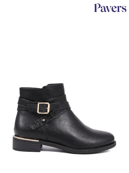 Pavers Black Embellished Ankle Boots (F48127) | €60