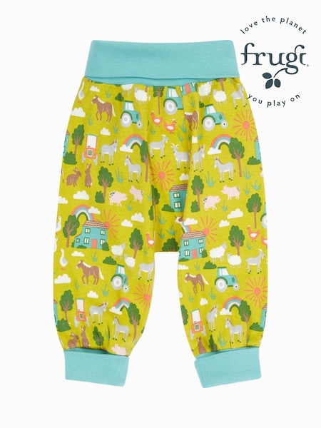 Frugi Blue Dinosaur Joggers - Kids' Trousers (F48130) | €24 - €27