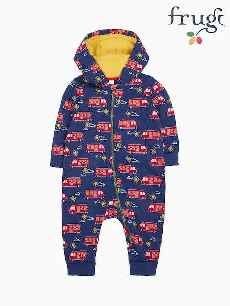 Frugi Navy Fire Engine Sleepsuit - Baby Sleepwear (F48136) | €66 - €69