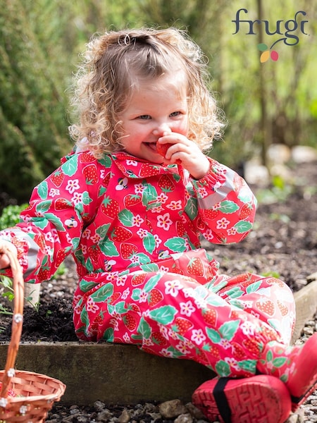 Frugi Pink Strawberry Waterproof All-in-One (F48172) | R$ 435 - R$ 455