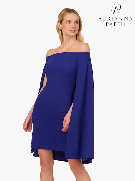 Adrianna Papell Off Shoulder Cape Dress (F48198) | €224