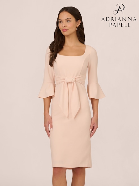 Adrianna Papell Pink Bell Sleeve Tie Front Dress (F48202) | 8,952 UAH