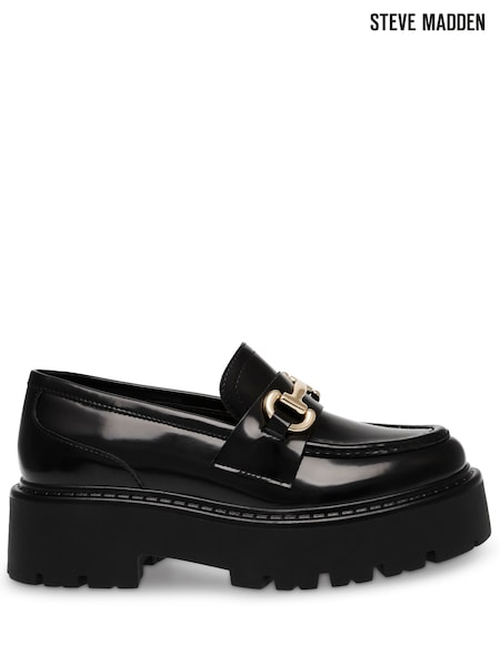 Steve Madden LandoCN Leather Black Loafers (F48212) | € 158