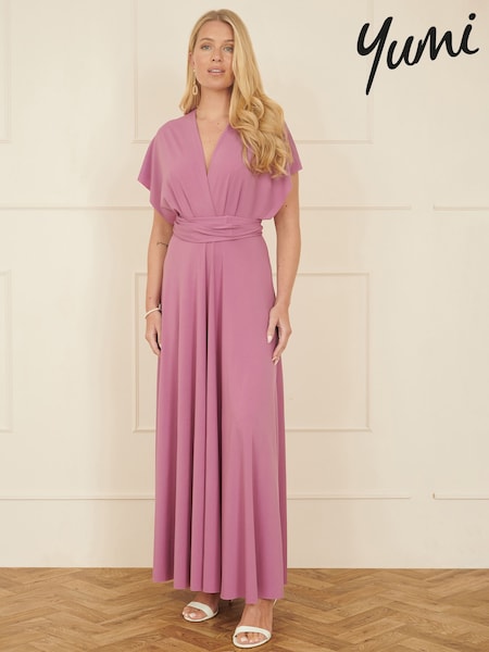 Yumi Pink Jersey Stretch Multiway Midi Dress (F48260) | 371 QAR