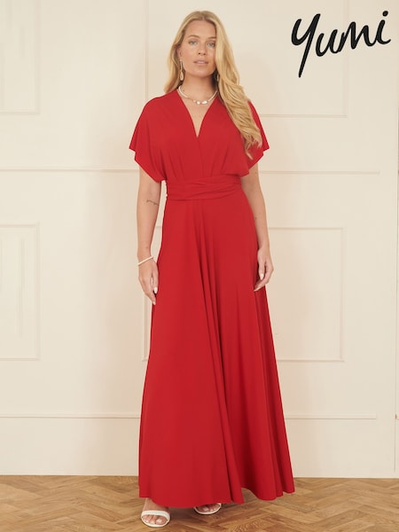 Yumi Red Jersey Stretch Multiway Midi Dress (F48261) | 371 QAR